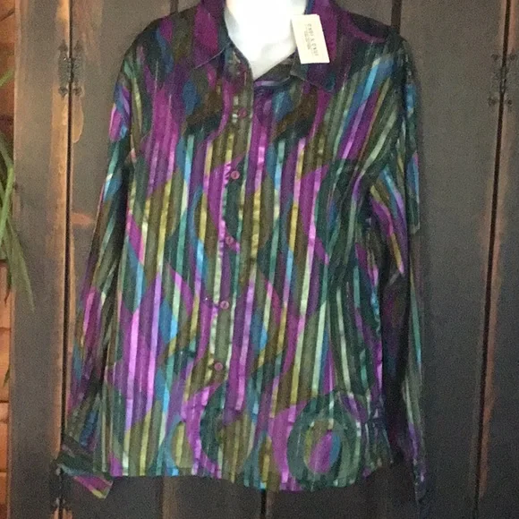 .NWT Vintage 1980 O’Keif & O’Keif  Women’s Blouse - Picture 4 of 15